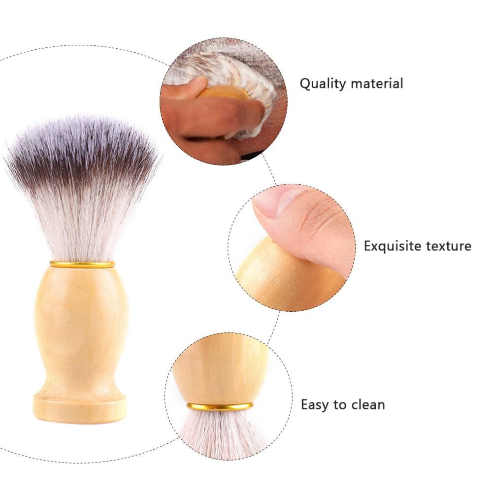 Wooden handle shaving brush view 5