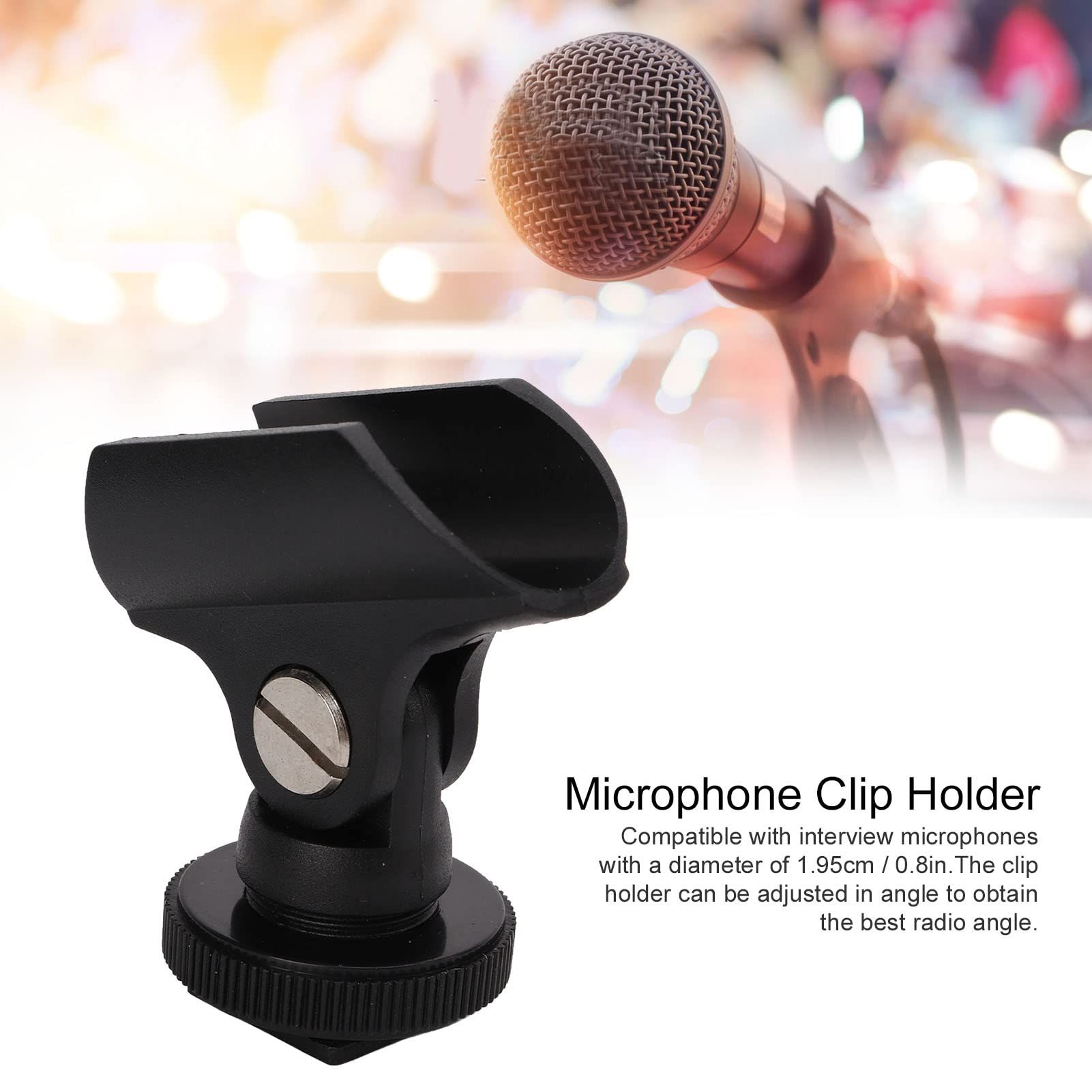 Microphone clip, DSLR camera, hot shoe clip, microphone opening clip view 2