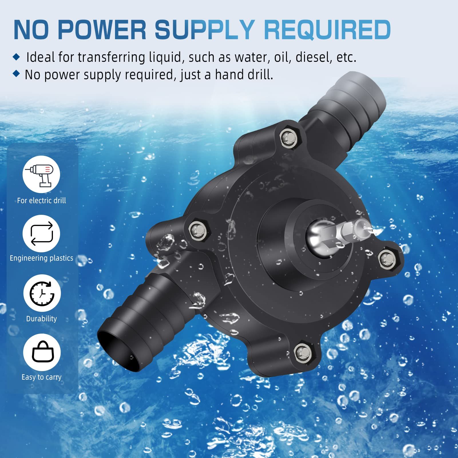 Small electric drill pump view 5