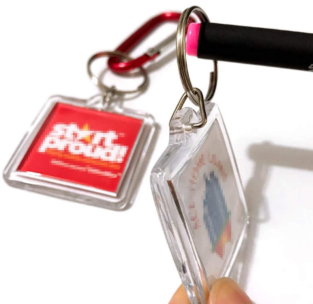 3pcs，Key Chains Key Rings with Transparent Clear Picture Photo Frames Can Open view 2