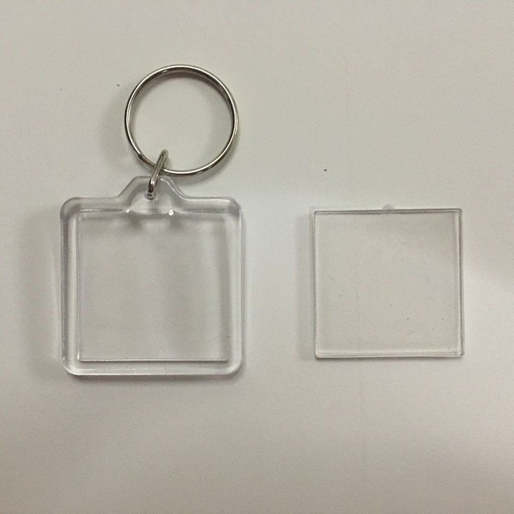 3pcs，Key Chains Key Rings with Transparent Clear Picture Photo Frames Can Open view 4