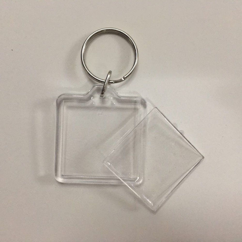 3pcs，Key Chains Key Rings with Transparent Clear Picture Photo Frames Can Open view 5