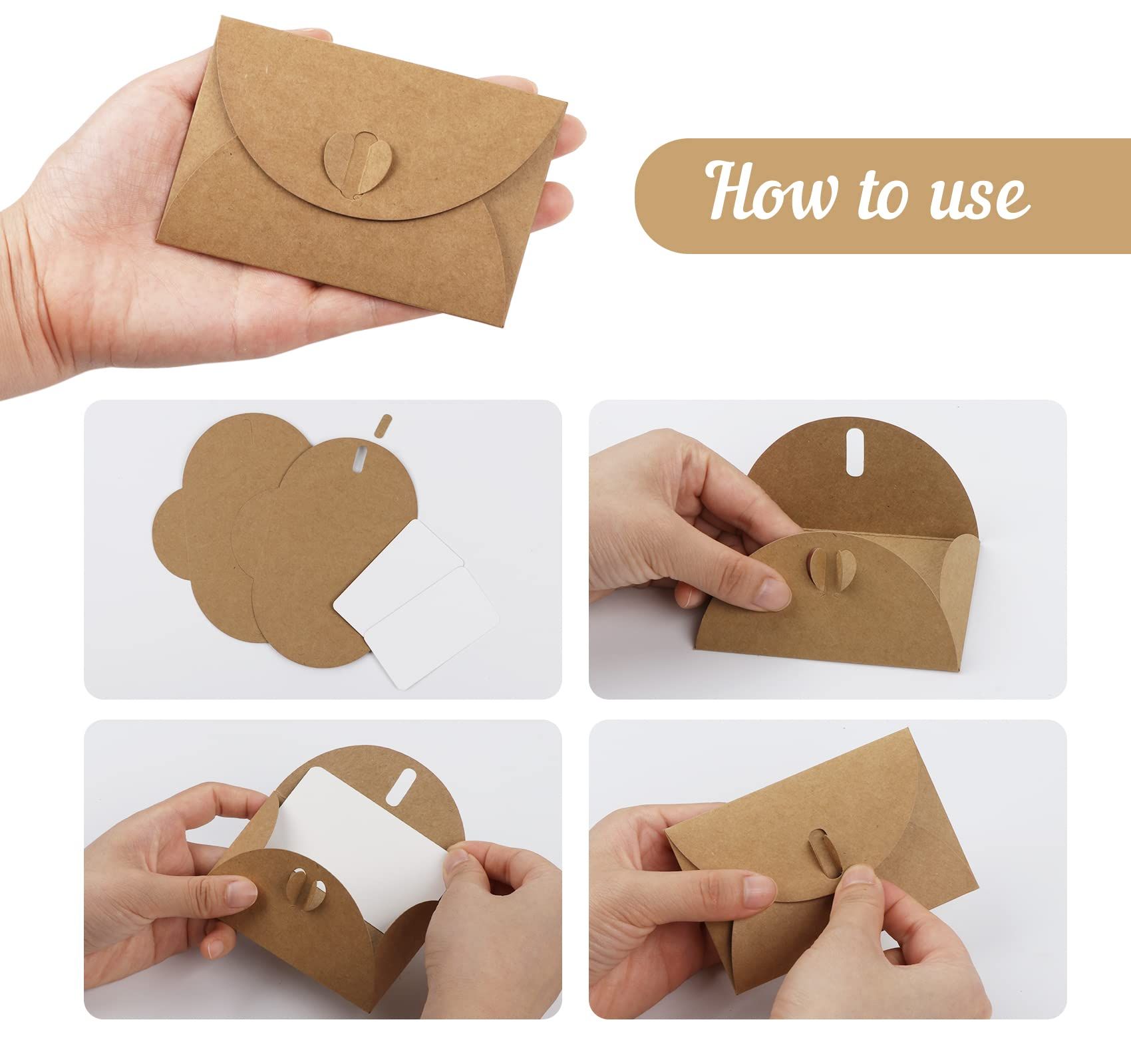2pcs Gift Card Envelopes Craft Photo Envelopes Gift Card Holders Mini Seed view 2