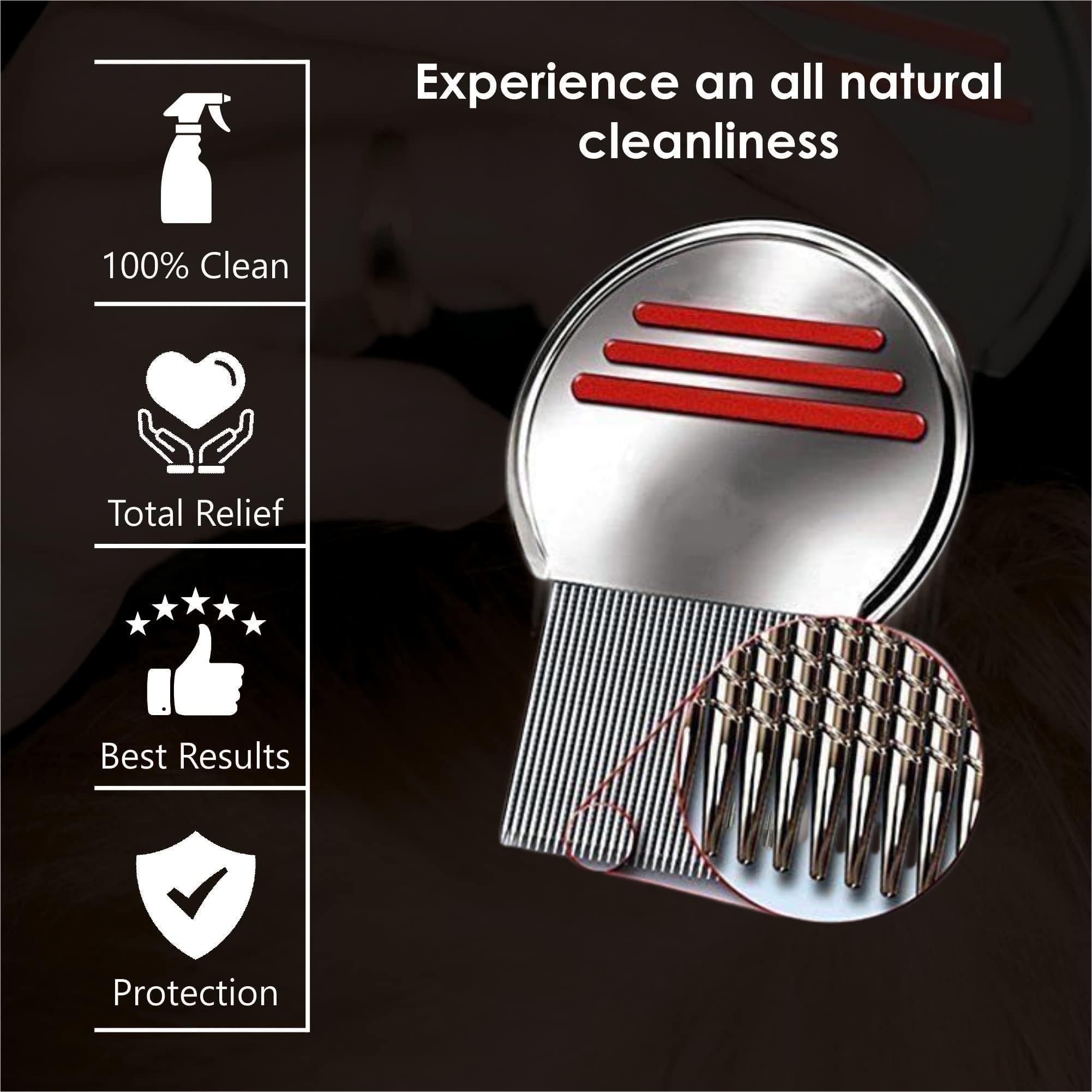 Pet supplies flea removal comb pet brush 304 stainless steel three bar view 5