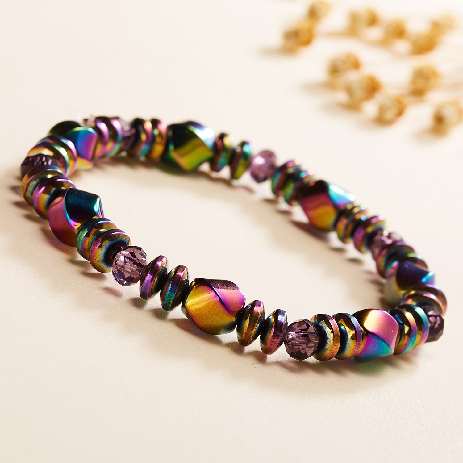 Dazzling Hematite Bracelets Men Positive Energy Hematite Charm Bracelets Women view 3