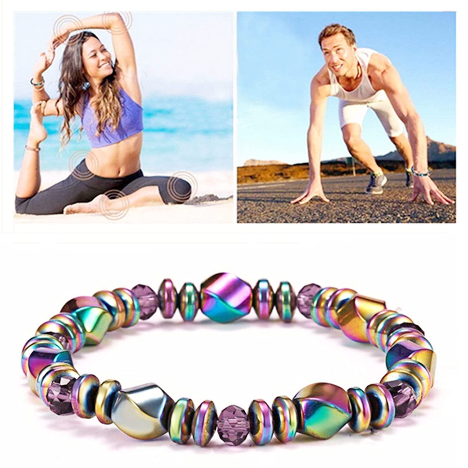 Dazzling Hematite Bracelets Men Positive Energy Hematite Charm Bracelets Women view 4
