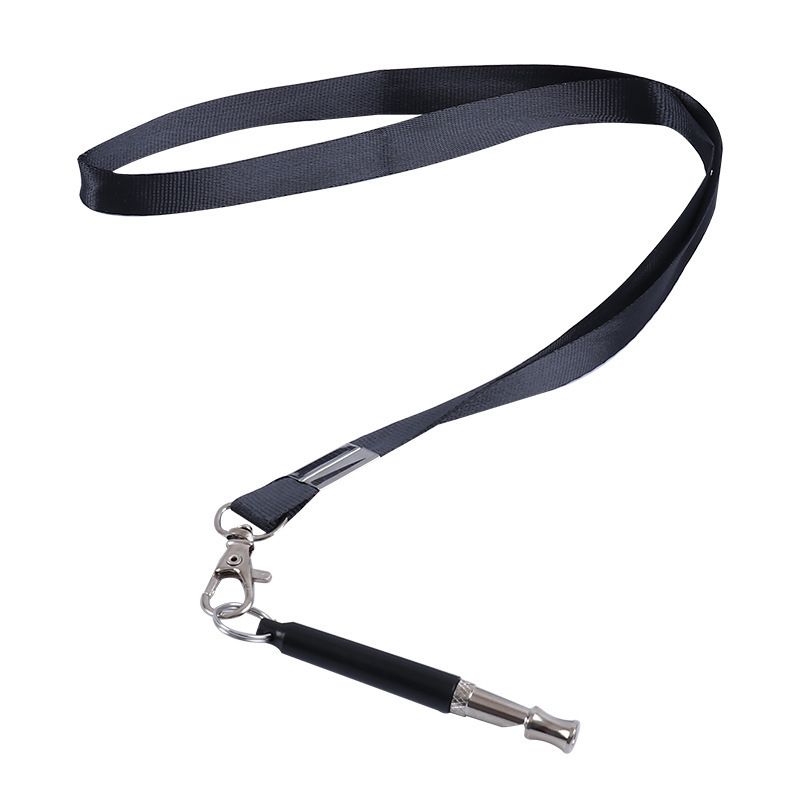 Adjustable ultrasonic silent dog whistle with lanyard