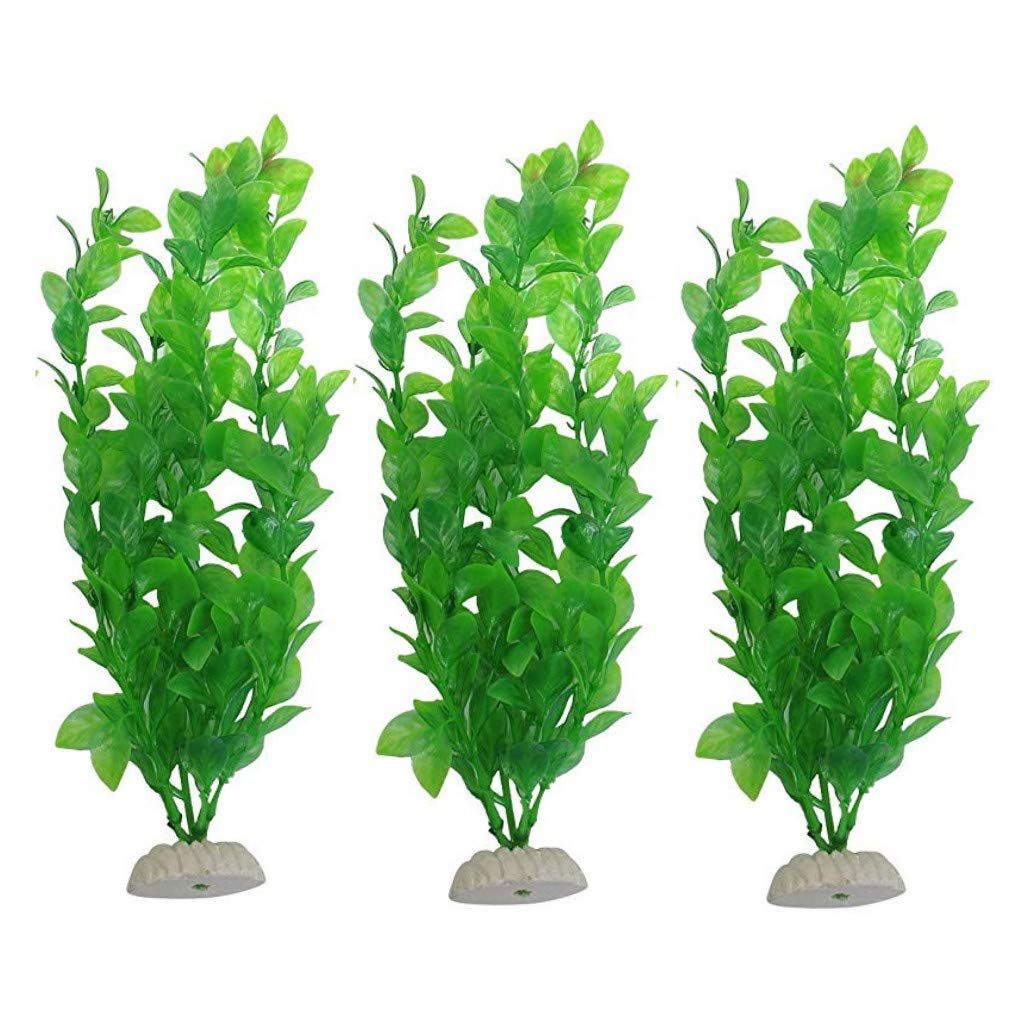 Large Aquarium Plants Plastic 8nch Artificial Green Seaweed Water Plants Fish