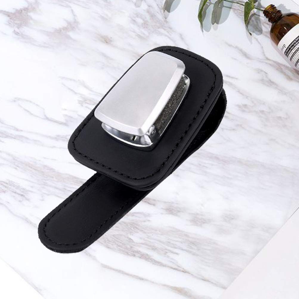 Car Glasses Holder Universal Car Visor Sunglasses Holder Clip Leather view 3