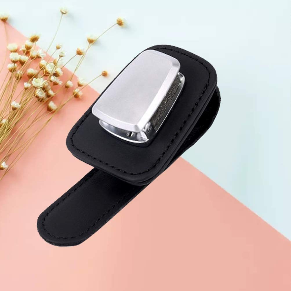 Car Glasses Holder Universal Car Visor Sunglasses Holder Clip Leather view 4