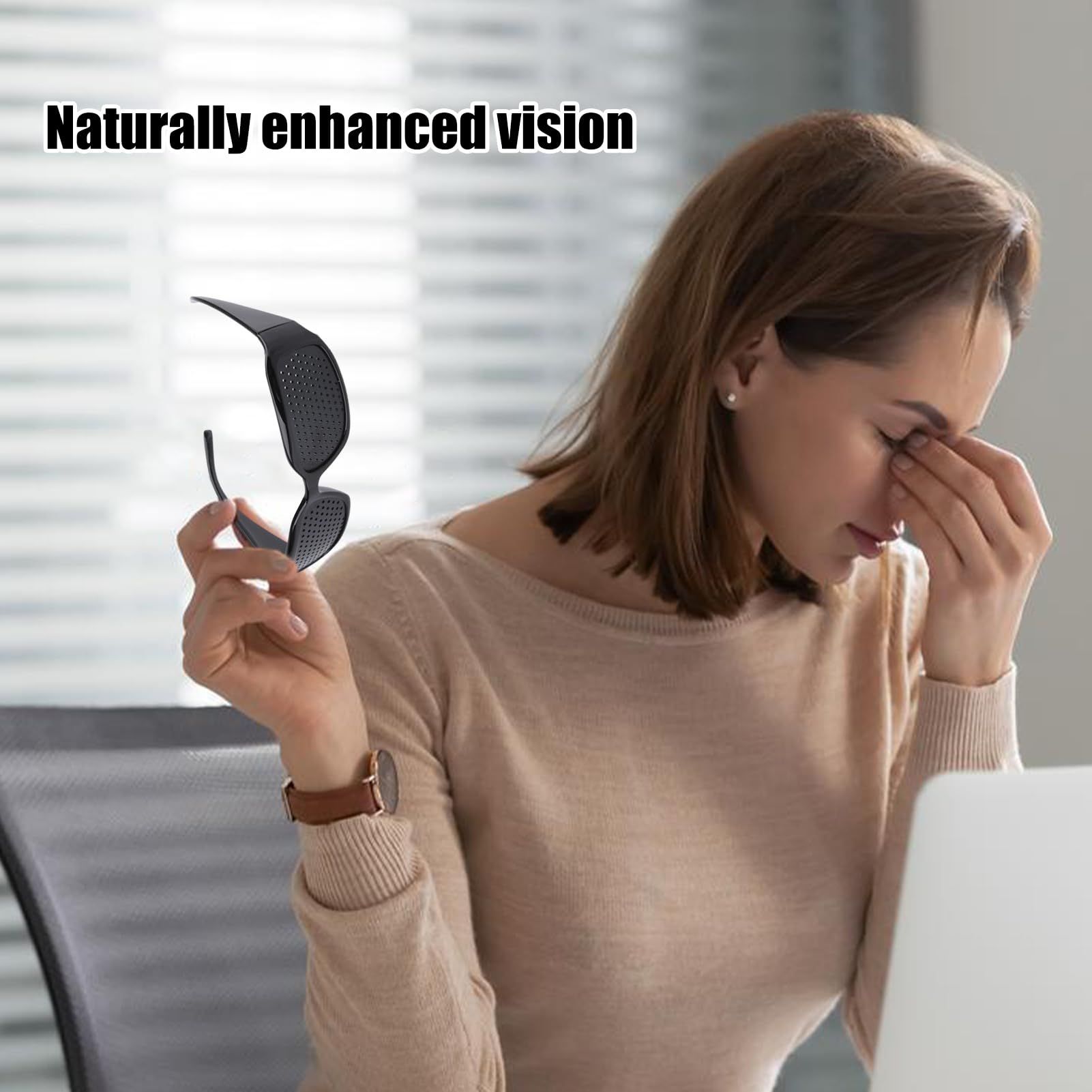 Assistive correction of vision - Rice nail porous cross-border glasses - Three view 4