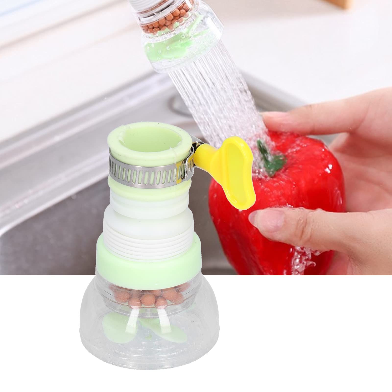 360 ° rotating faucet nozzle water filter 3PCS filter spray faucet view 5