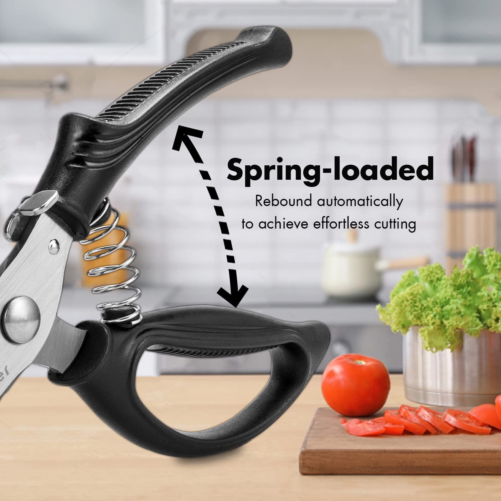 Poultry Shears, Heavy Duty Kitchen Shears With Anti-Slip Handle & Safety Lock view 2