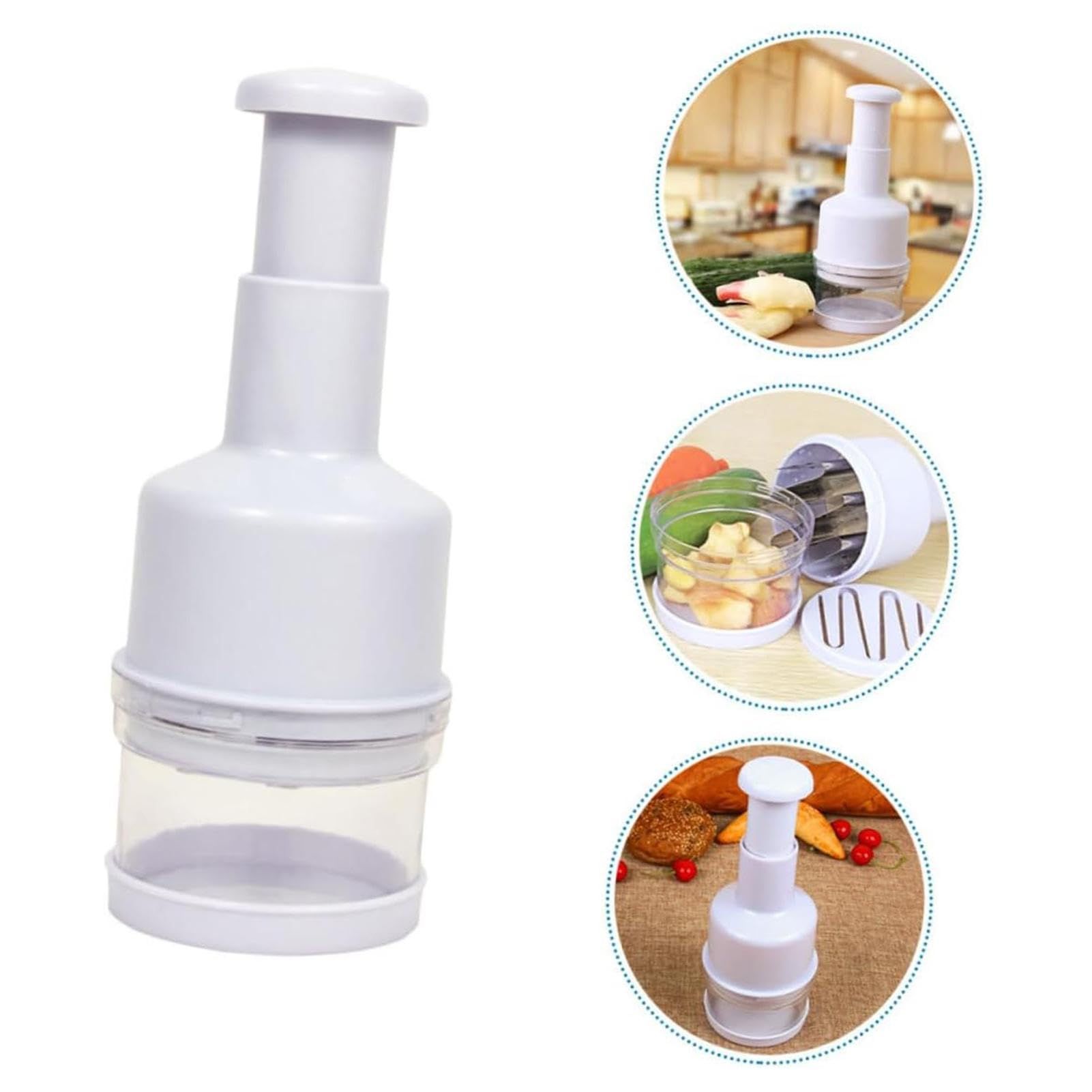 Vegetable Cutter Manual Onion Chopper Stainless Steel Garlic Crusher Food Meat view 3
