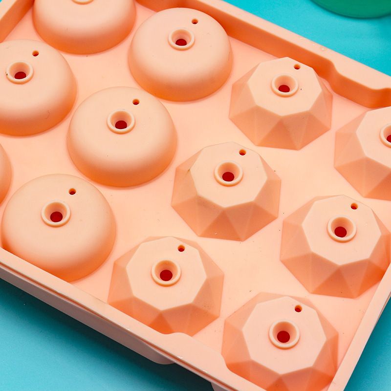 2pcs Silicone Molds for Ice Cube with Lid 6 Holes Rose Flower Shape Reusable view 3