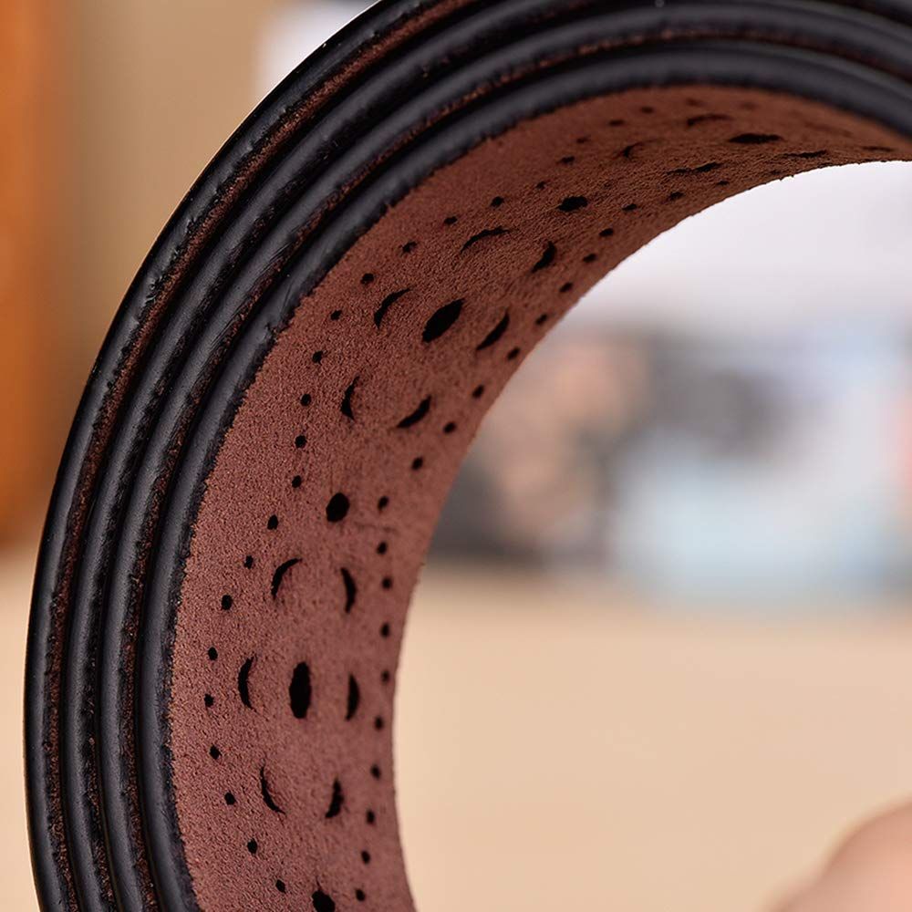 Women's Hollow Flower Leather Belt with Pin Buckle Waist Belts for Women for view 5