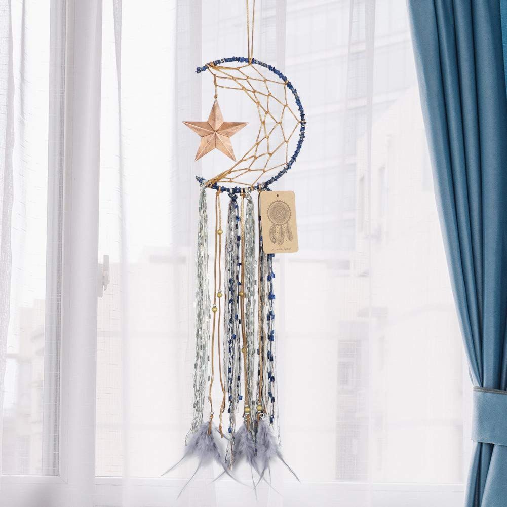 Dream Catchers Moon Dreamcatcher Kits Decoration White Star Decor Home Wedding view 3