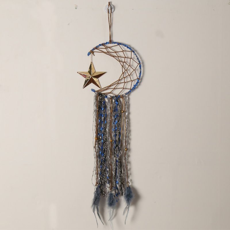Dream Catchers Moon Dreamcatcher Kits Decoration White Star Decor Home Wedding view 4