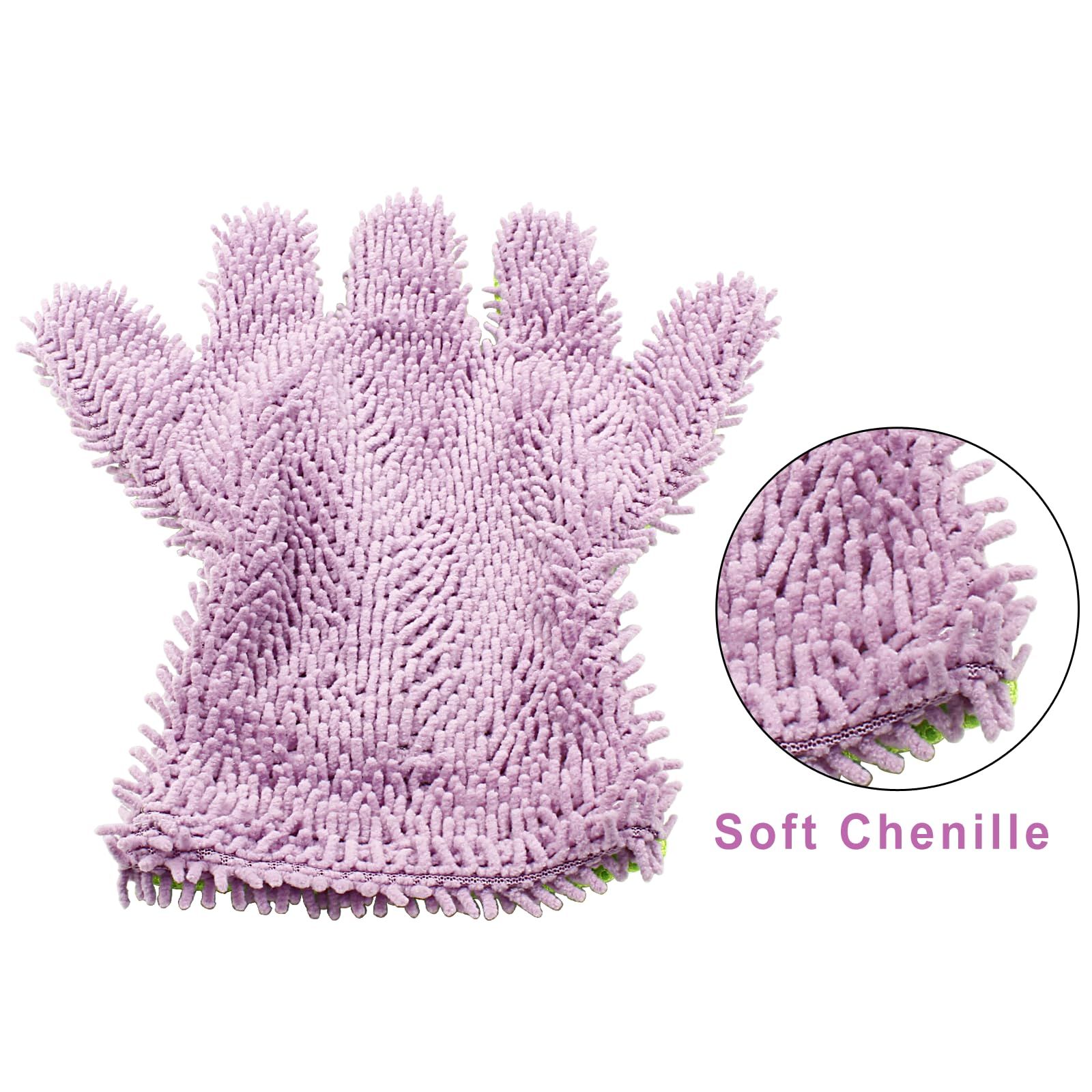 2pcs 5-Finger Microfiber Wash Mitts view 4