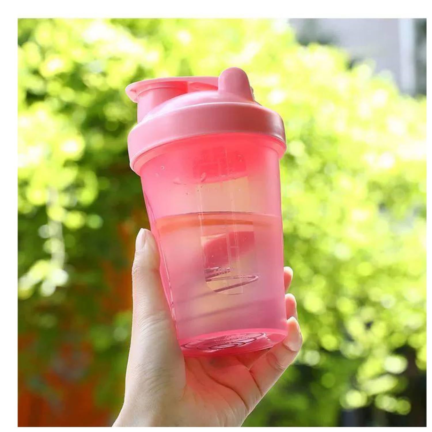 Blender Shaker Bottle w. Classic Loop Top & Stainless Whisk Ball-Perfect for view 4