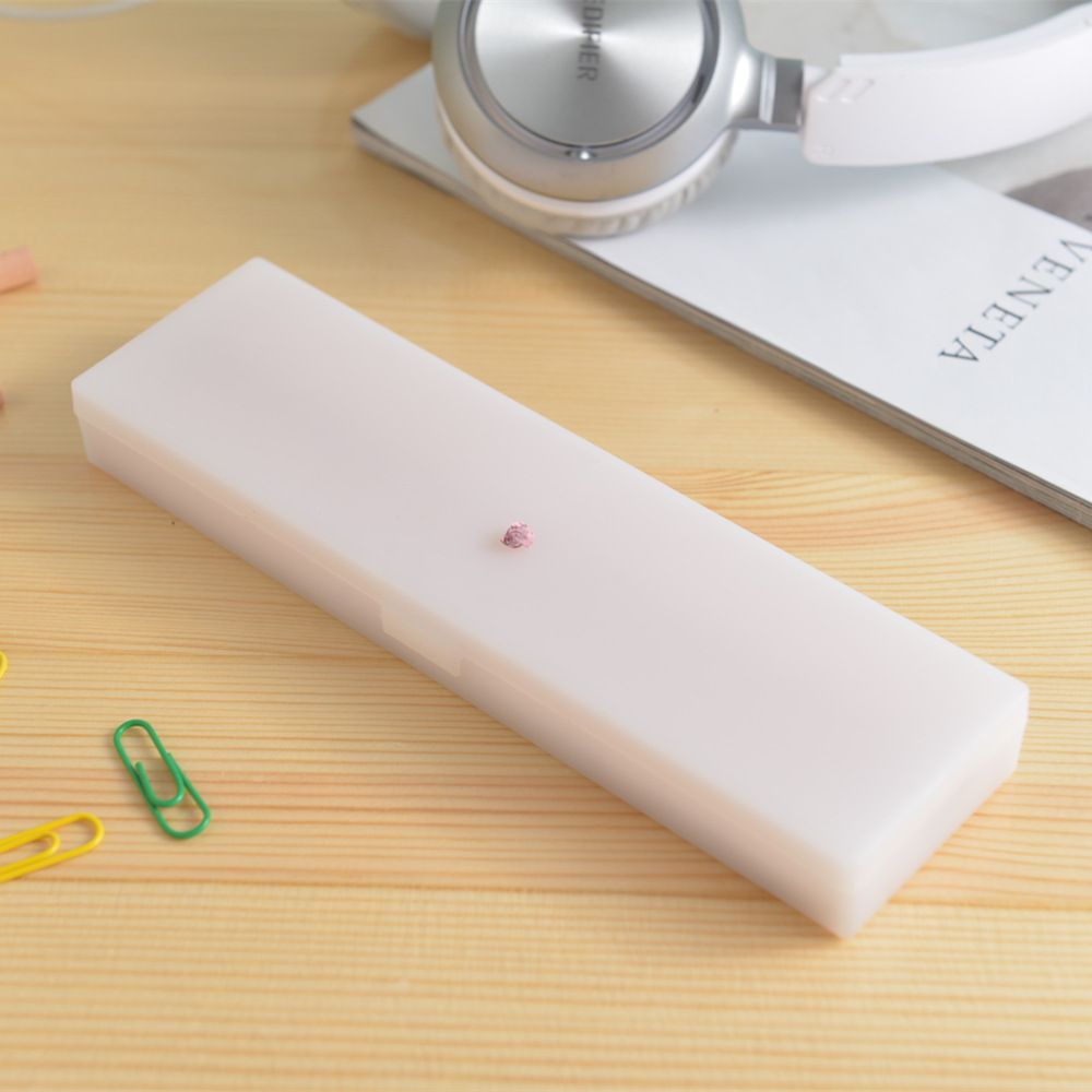 Transparent Frosted Pencil Case Plastic Stationery Storage Case Pencil Box view 3