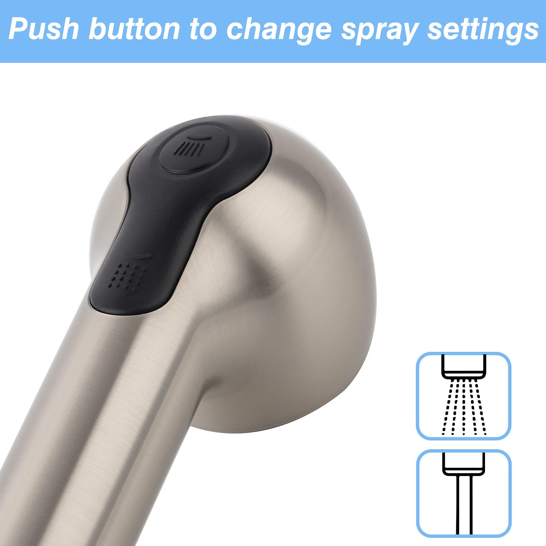 Kitchen pull-out faucet nozzle shower accessories pull-out head dishwashing view 3