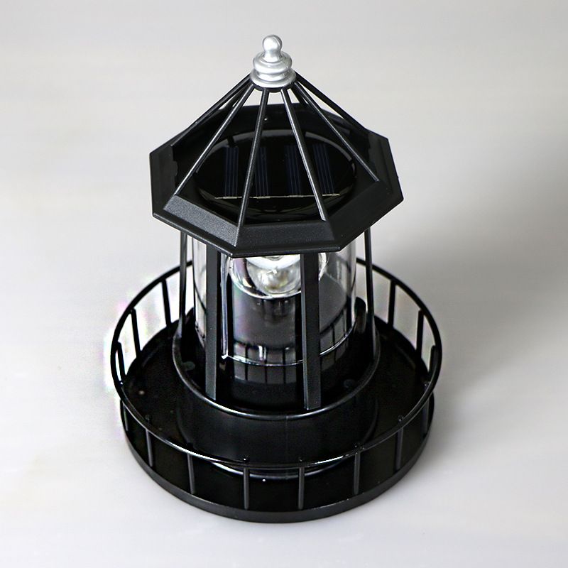 Solar lighthouse rotating light -360 degree lighthouse courtyard light view 2