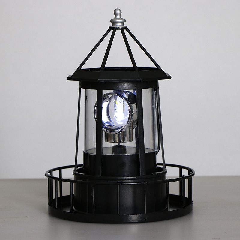 Solar lighthouse rotating light -360 degree lighthouse courtyard light view 3