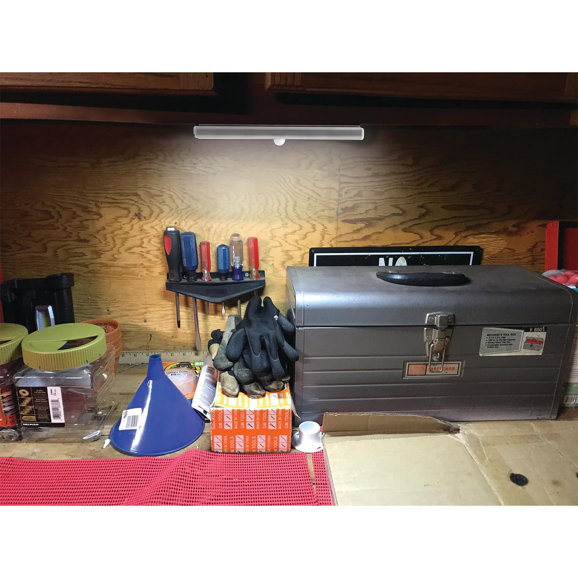 10 LED timing function, adjustable light, battery type, long cabinet light view 3
