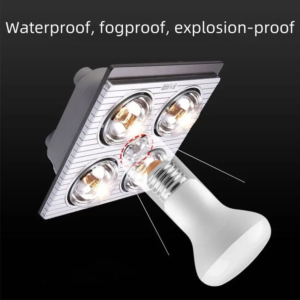 LED bathroom shower heater middle lighting bulb view 2