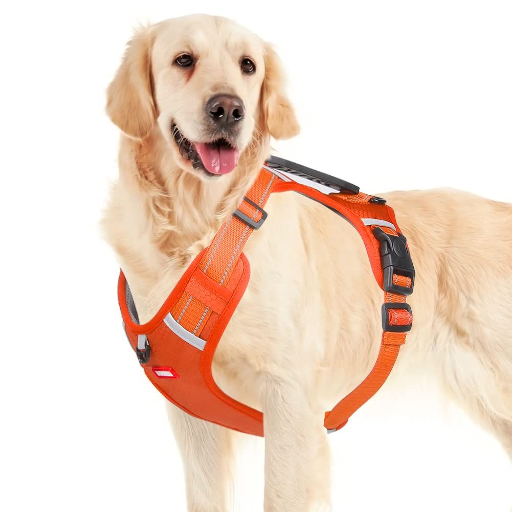 Non pull dog seat belt, reflective and unobstructed pet pad vest seat belt view 2