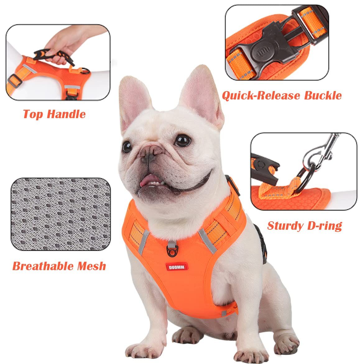 Non pull dog seat belt, reflective and unobstructed pet pad vest seat belt view 3