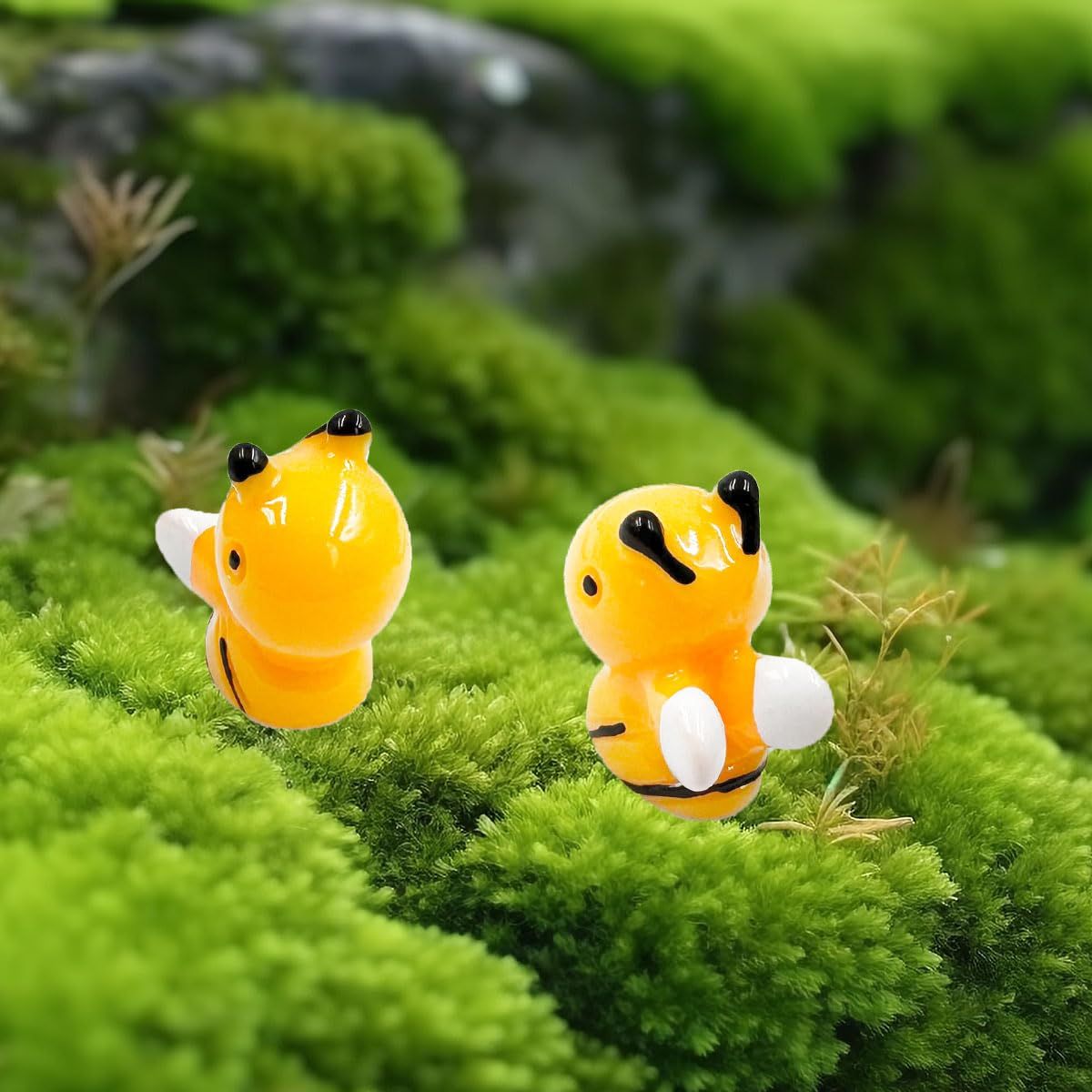 Micro Landscape Bee Mini Resin Bee Figurines Miniature Bees for DIY Fairy view 2