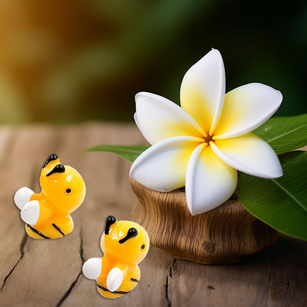 Micro Landscape Bee Mini Resin Bee Figurines Miniature Bees for DIY Fairy view 3