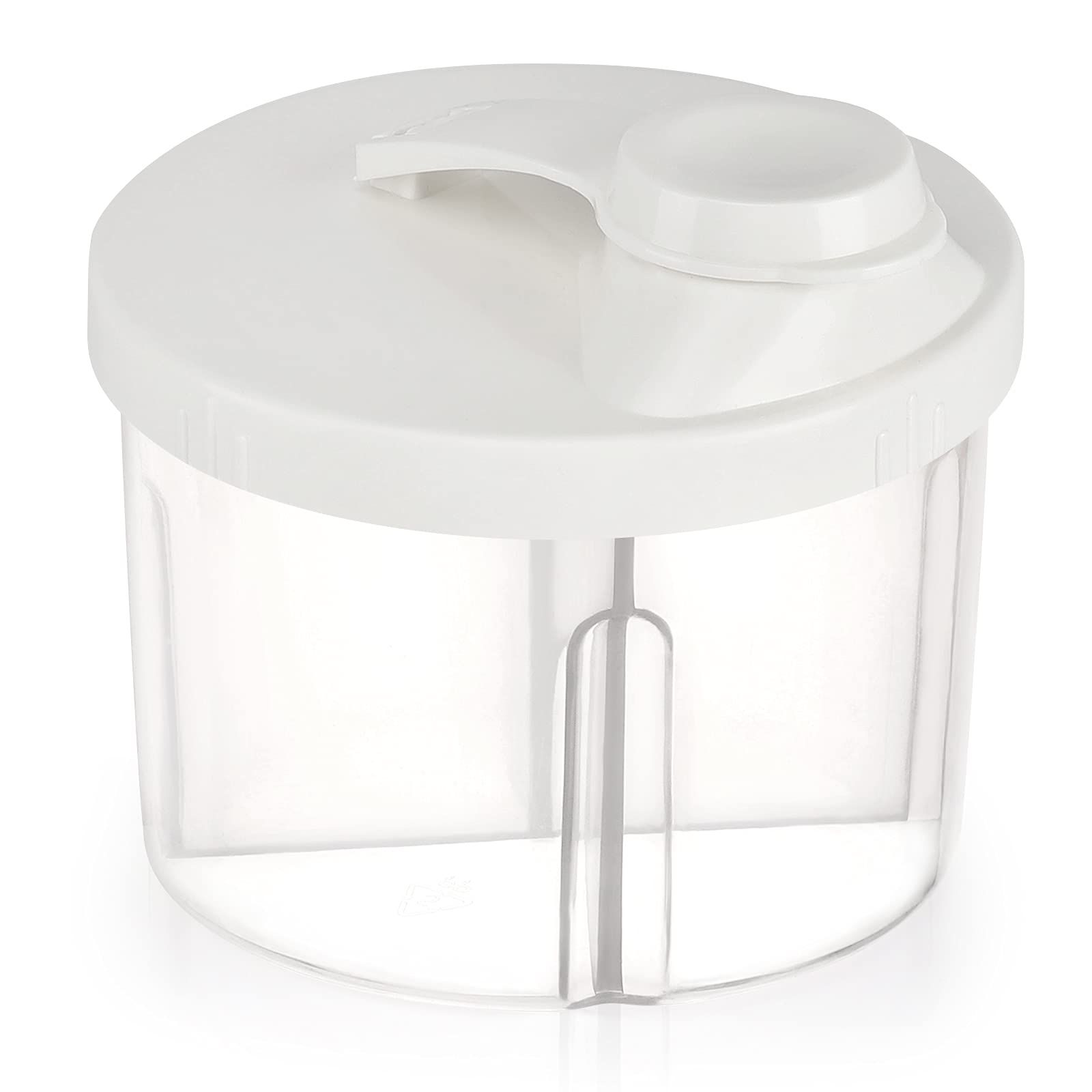 Non-Spill Rotating Four-Compartment Formula Container to Go