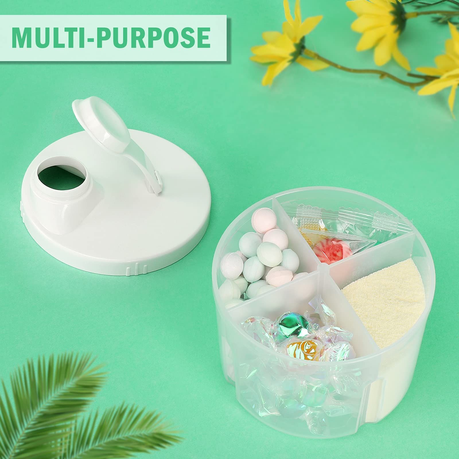 Non-Spill Rotating Four-Compartment Formula Container to Go view 2