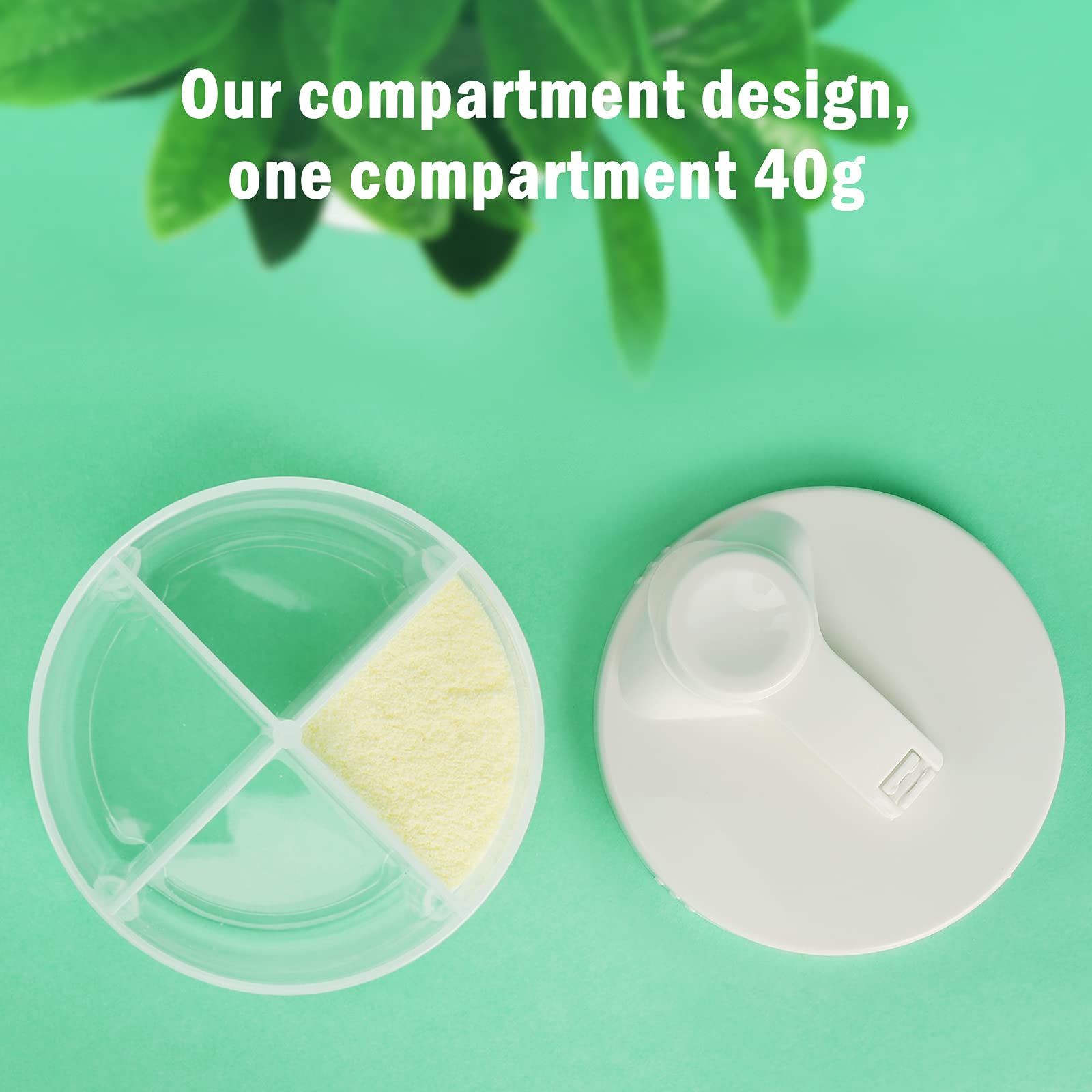 Non-Spill Rotating Four-Compartment Formula Container to Go view 4