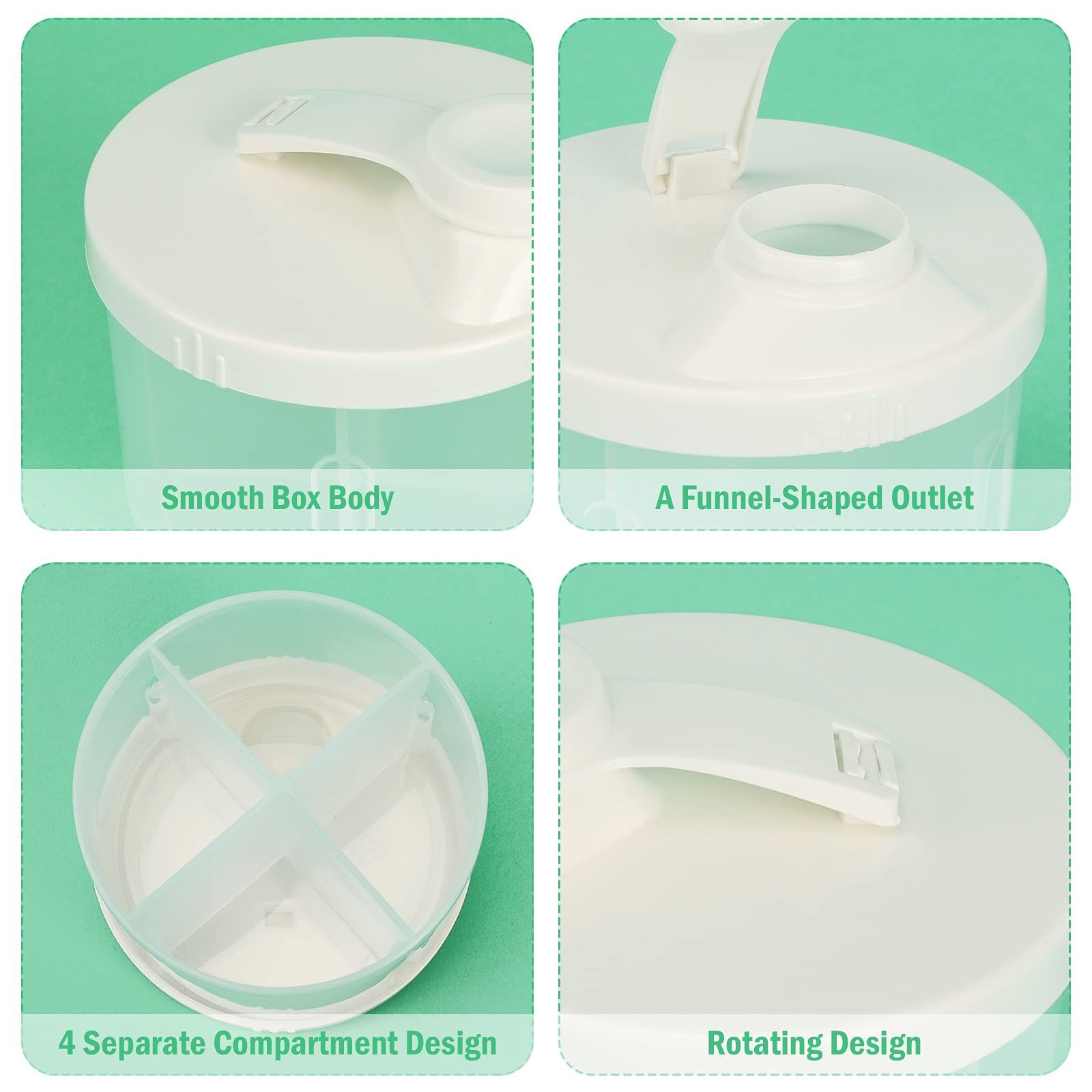 Non-Spill Rotating Four-Compartment Formula Container to Go view 5