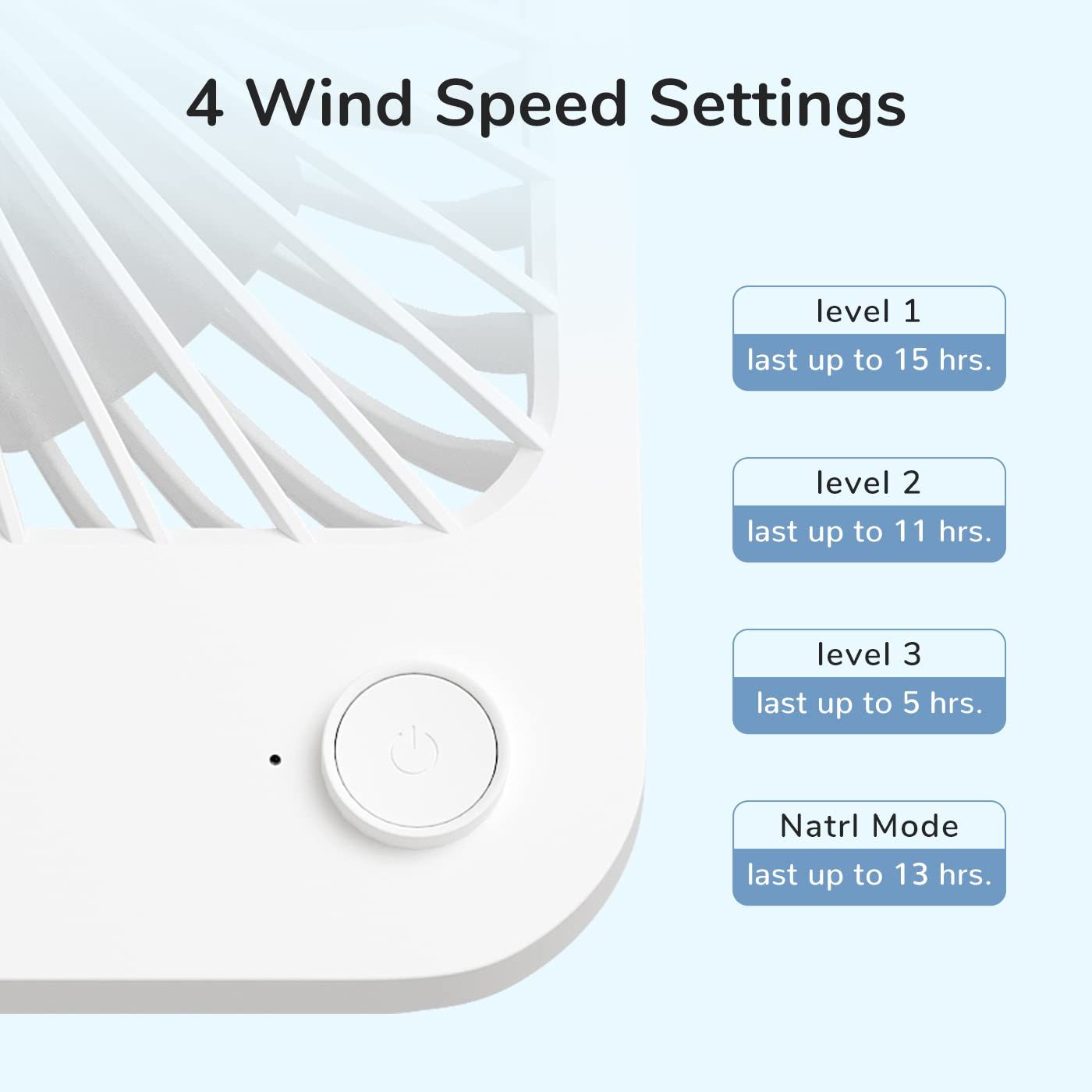 Small Silent Table Fan Travel Fan with Power Bank view 5