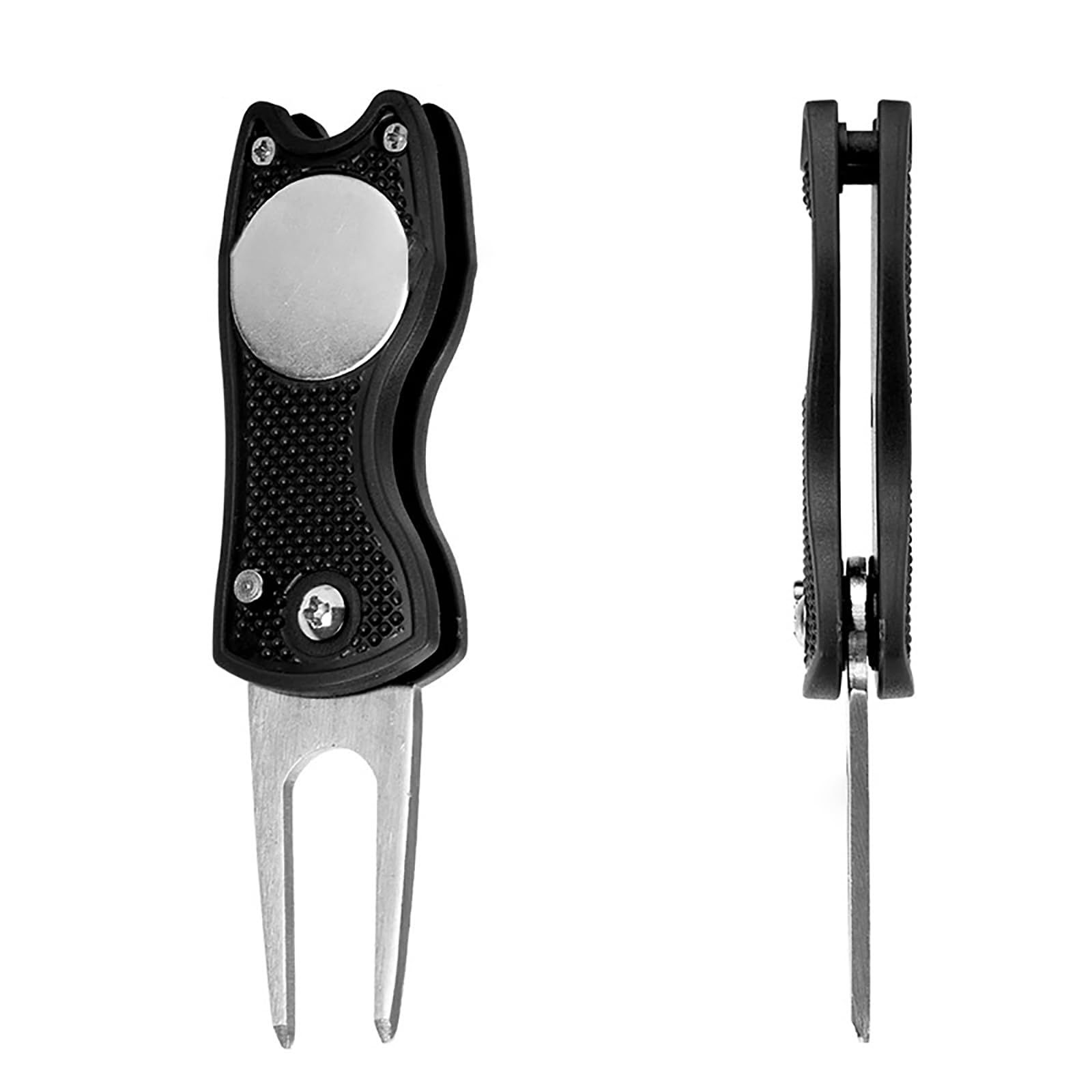 Golf Divot Repair Tool, Foldable Pop-up Button Stainless Steel Switchblade & view 2