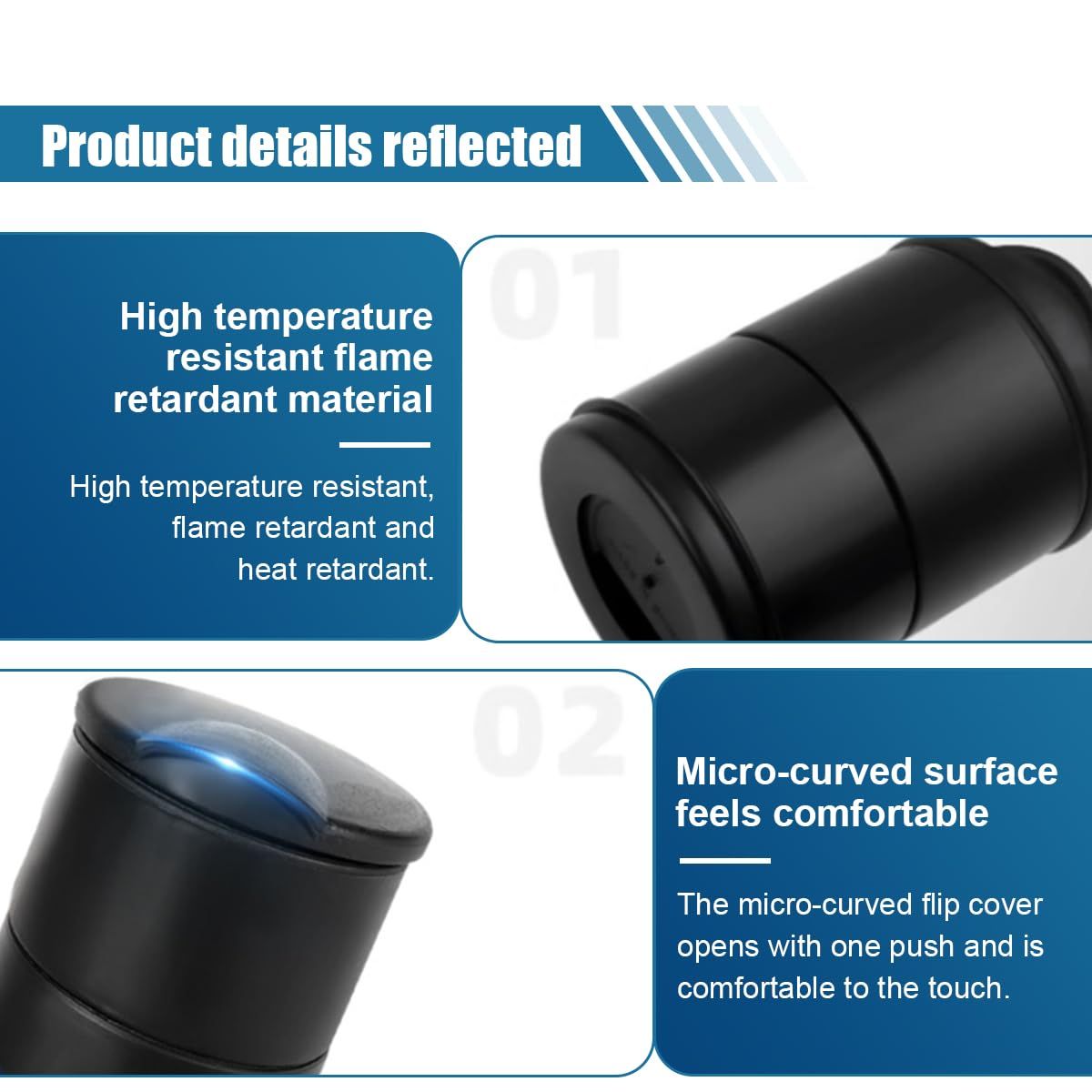 Portable Car Ash Tray With Lid Smell Proof view 5
