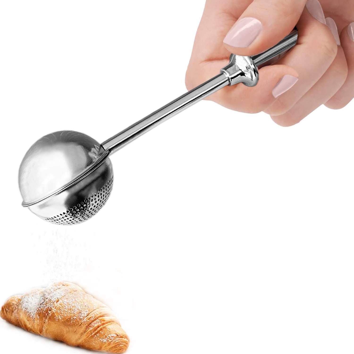 Flour Sifter, Stainless Steel Flour Sifter for Baking, Great Flour Sieve