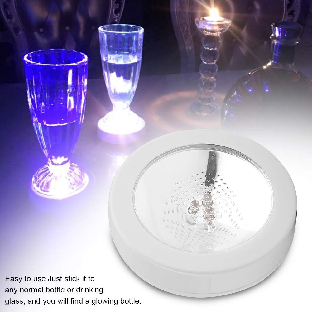 LED Coaster Flashing Round Shape Light Up Beer Wine Glass Drinking Bottle Cup view 3