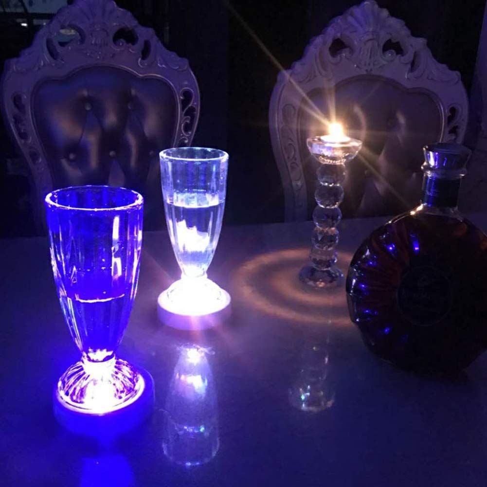 LED Coaster Flashing Round Shape Light Up Beer Wine Glass Drinking Bottle Cup view 5