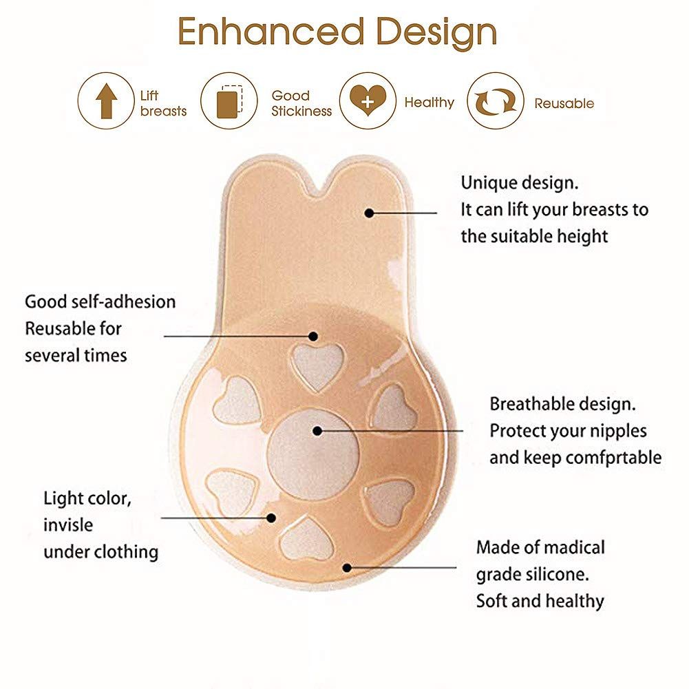 Adhesive Bra, Invisible Bra,Breast Lift Tape Reusable Breast Pasties view 5