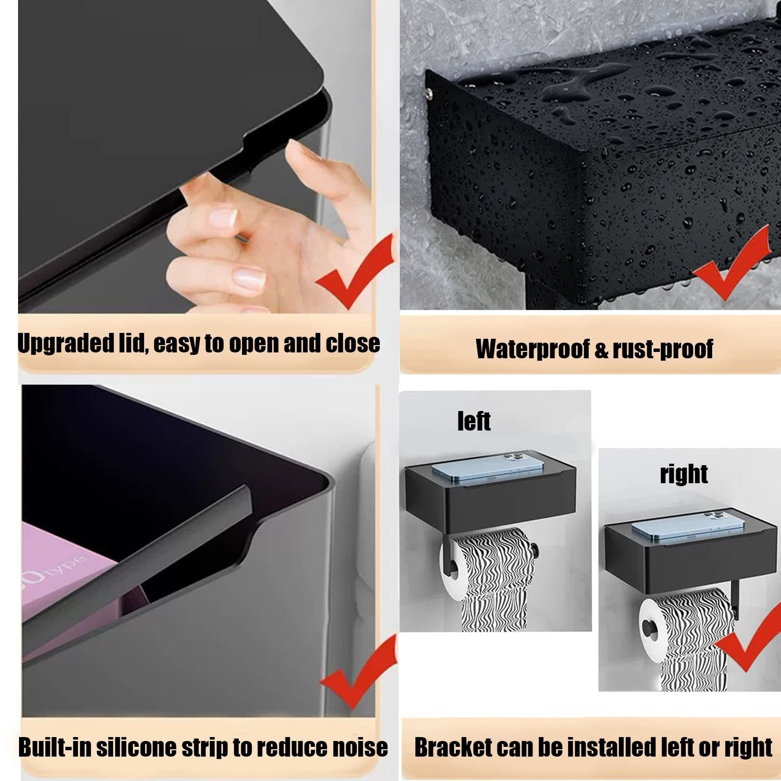 Toilet Paper Holder with Wipes Storage view 4