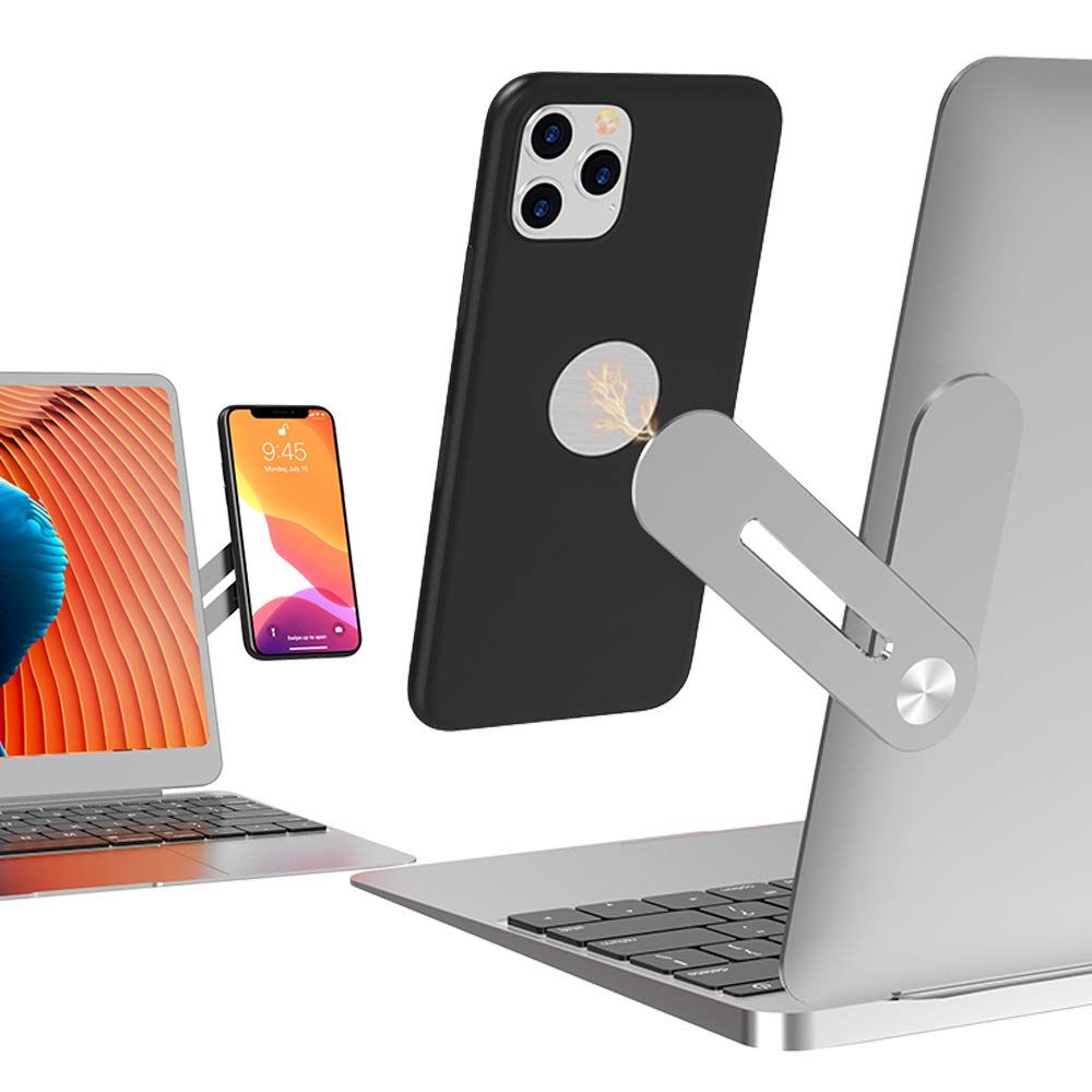 Laptop Phone Holder, Laptop or Desktop Monitor Side Mount Phone Holder, Slim