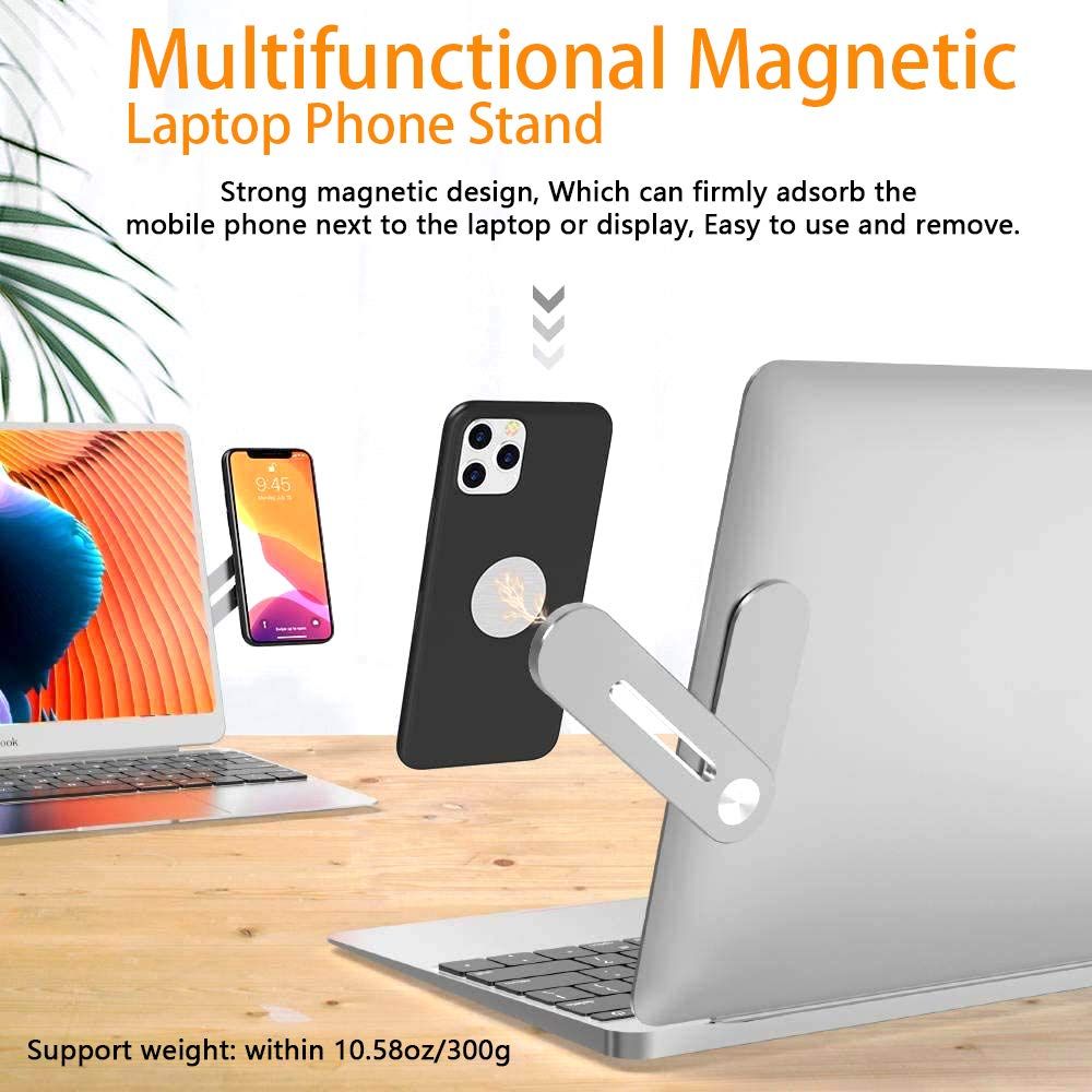 Laptop Phone Holder, Laptop or Desktop Monitor Side Mount Phone Holder, Slim view 3