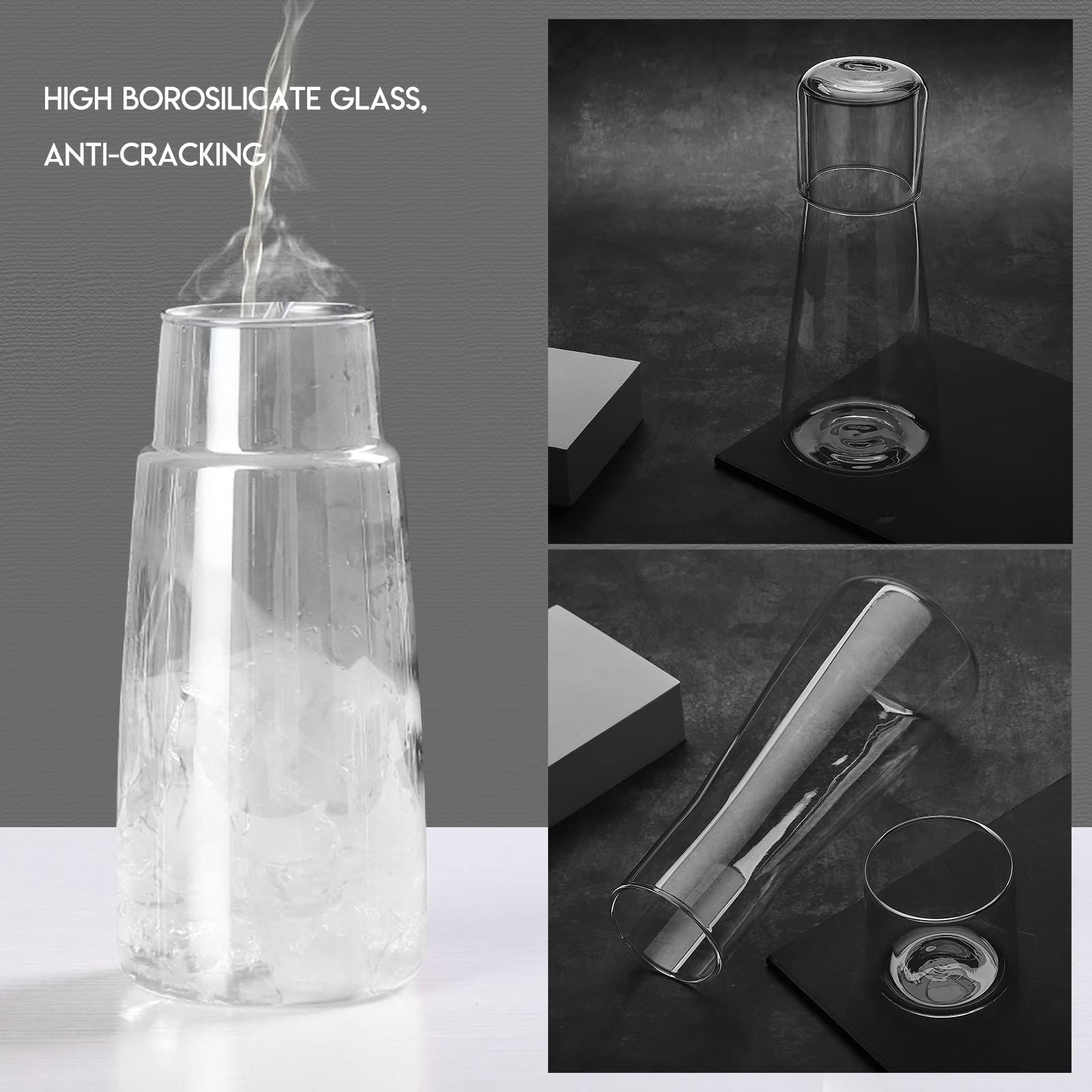Bedside Water Carafe with Tumbler Glass Set view 4