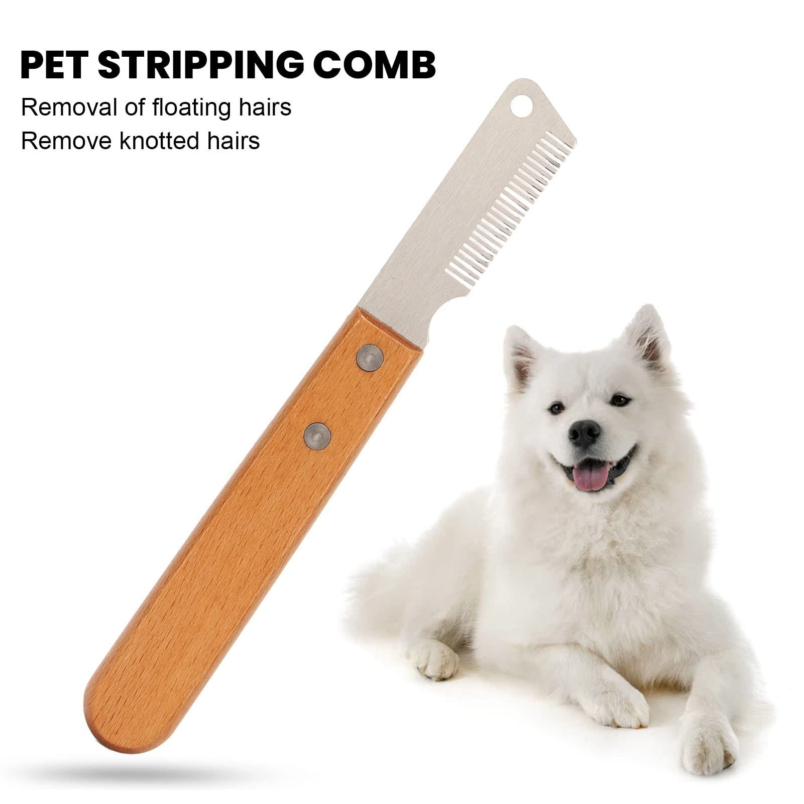 Shedding Blade for Dogs, Professional Dog Grooming Hand Stripping Knife view 2
